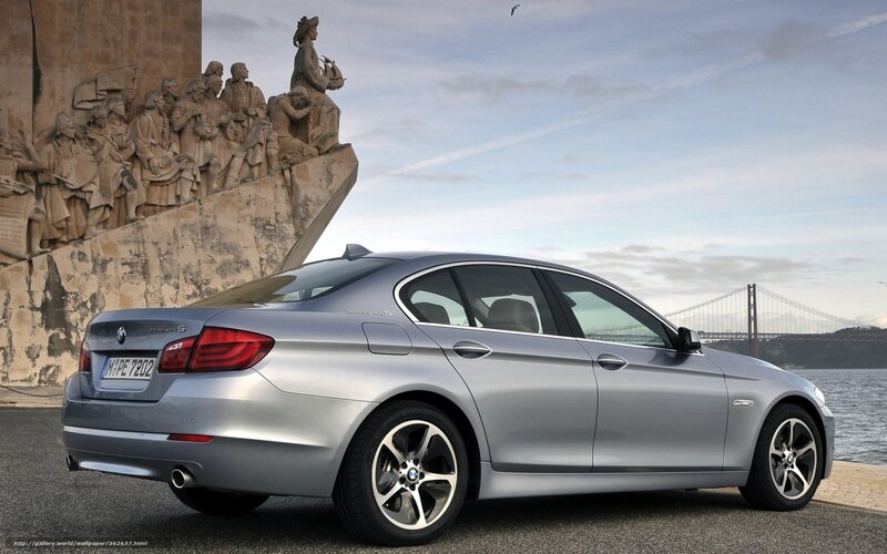 Silver BMW 5-Series sedan