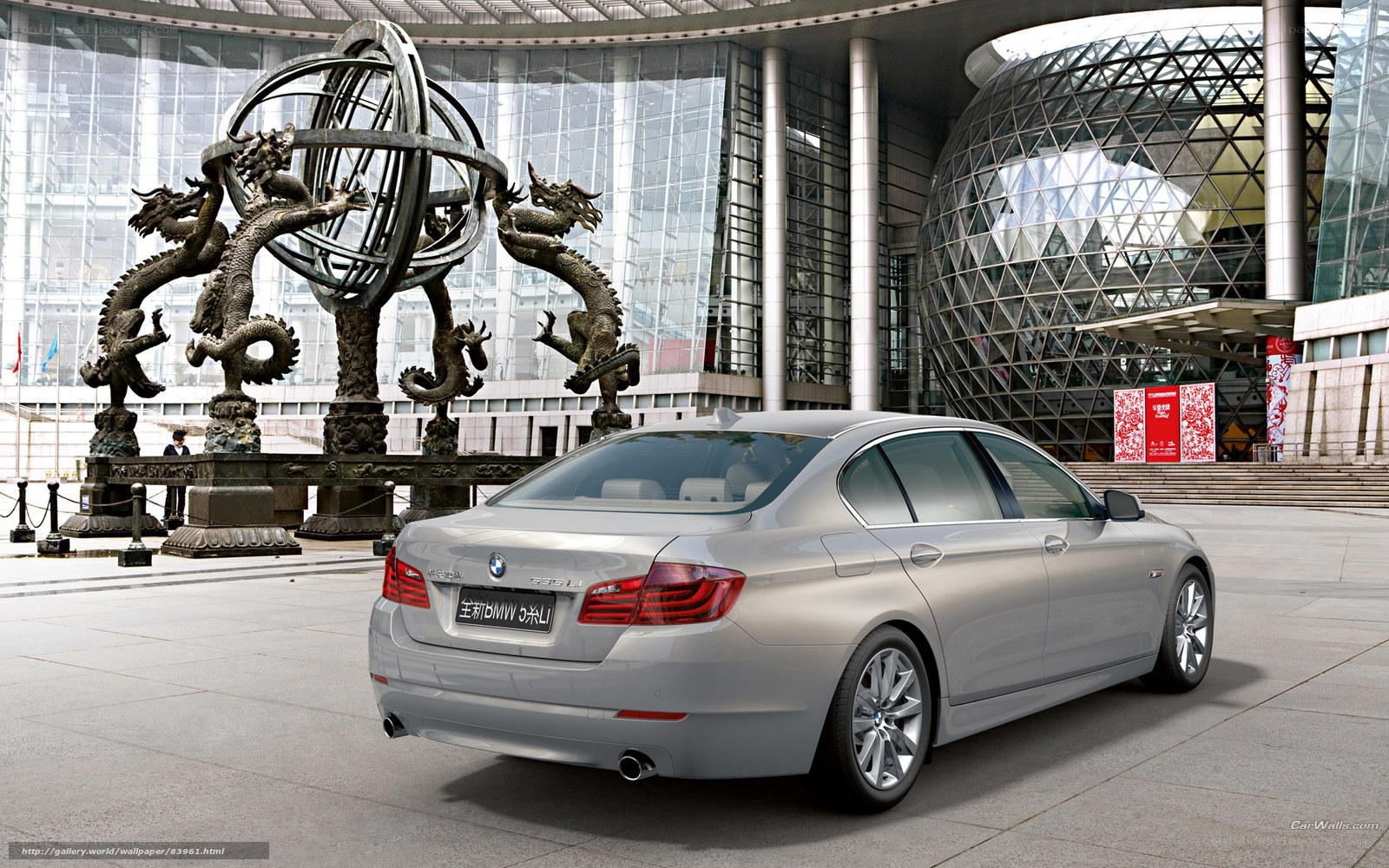 Silver BMW 5 Series sedan