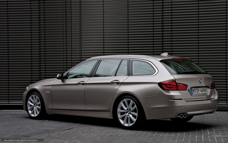silver bmw 5-series station wagon