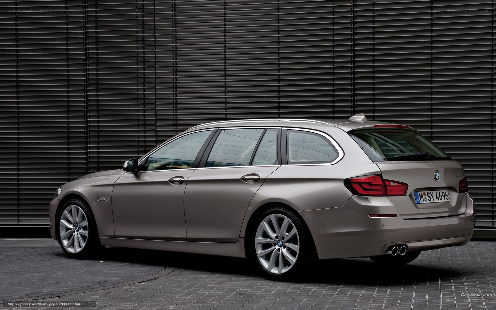 silver bmw 5-series station wagon