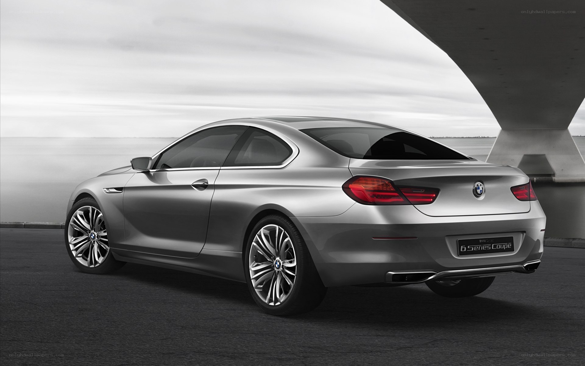 Silver BMW 6 Series Coupe