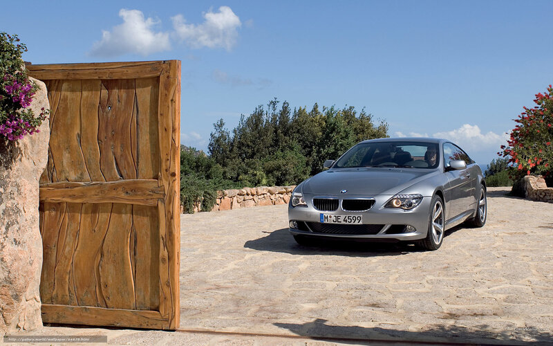 Silver BMW 6 Series parked