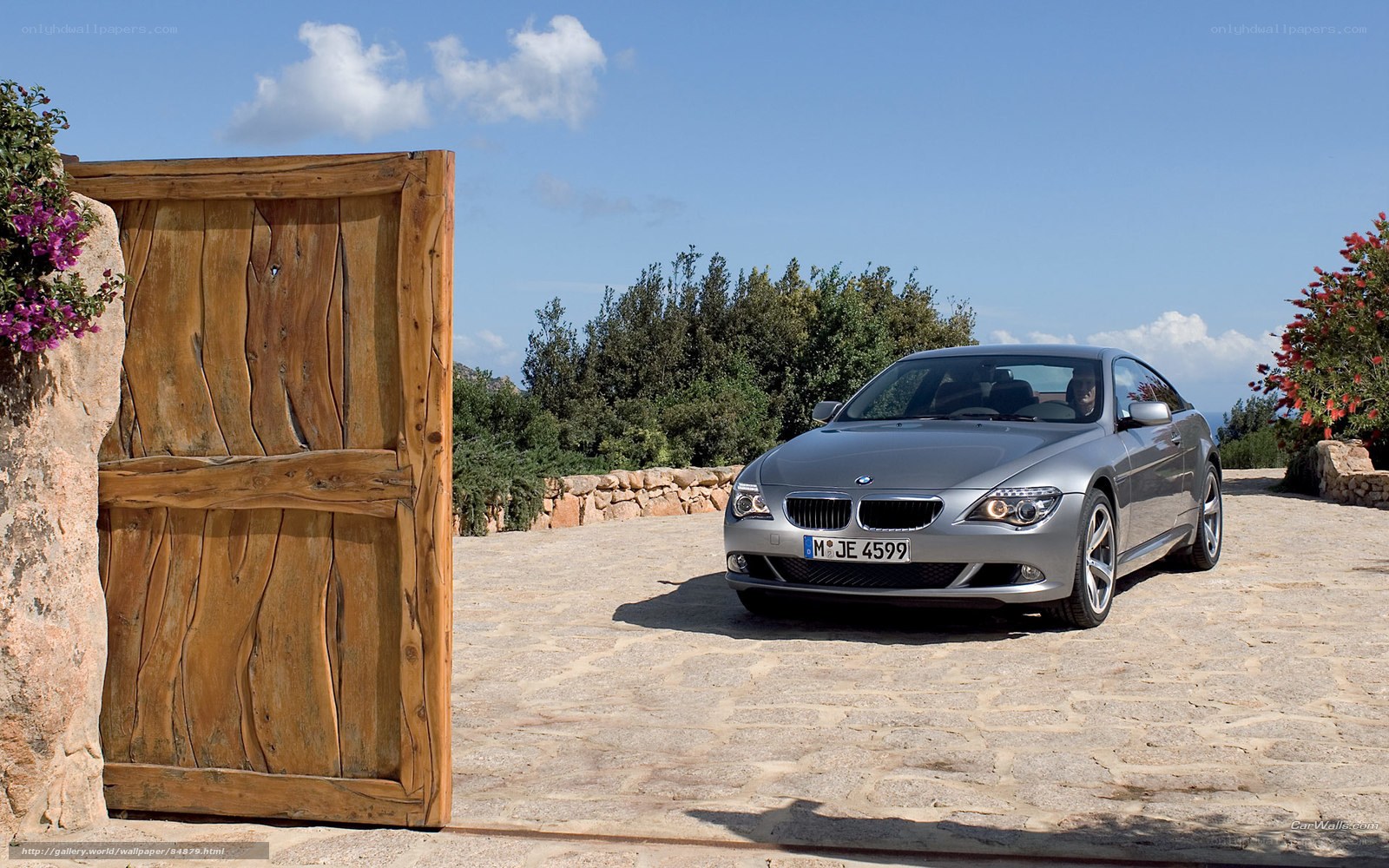 Silver BMW 6 Series parked