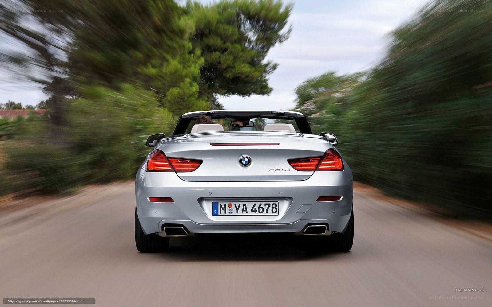 Silver BMW 650i convertible