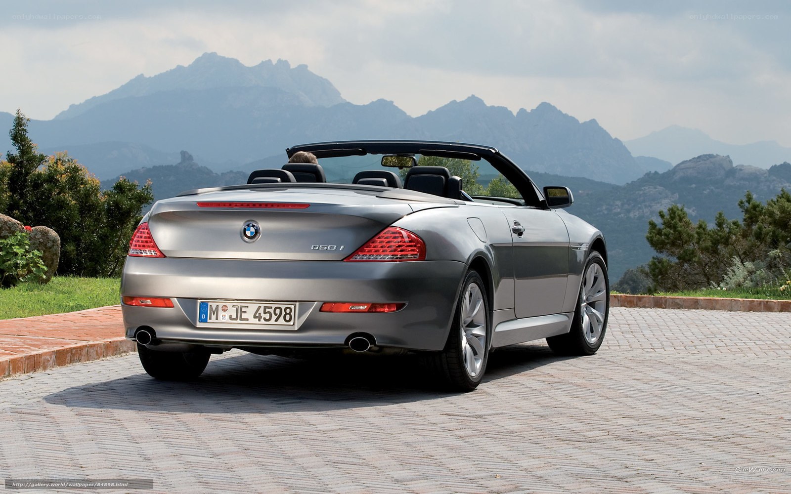 Silver BMW 650i convertible