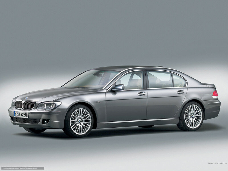 Silver BMW 7-series — Gray, Neutral, Photograph, Car