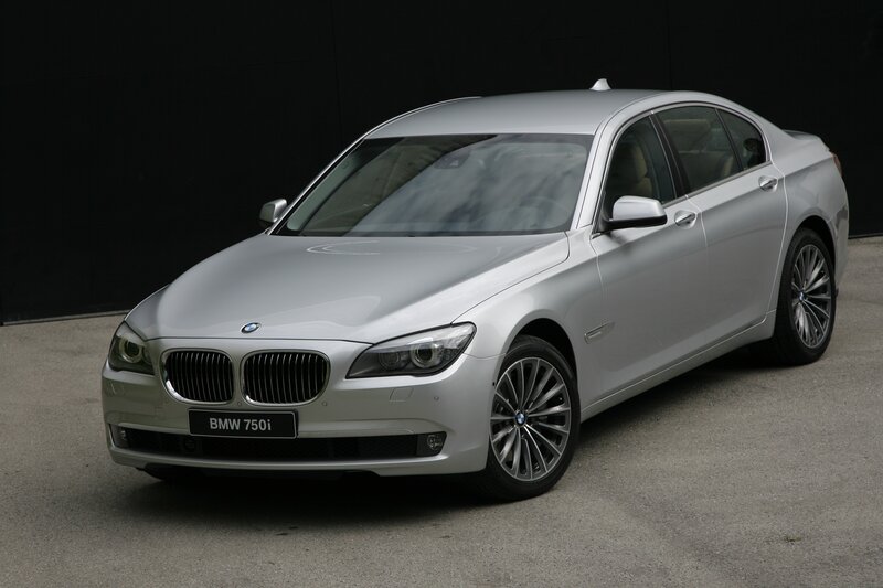 Silver BMW 750i sedan