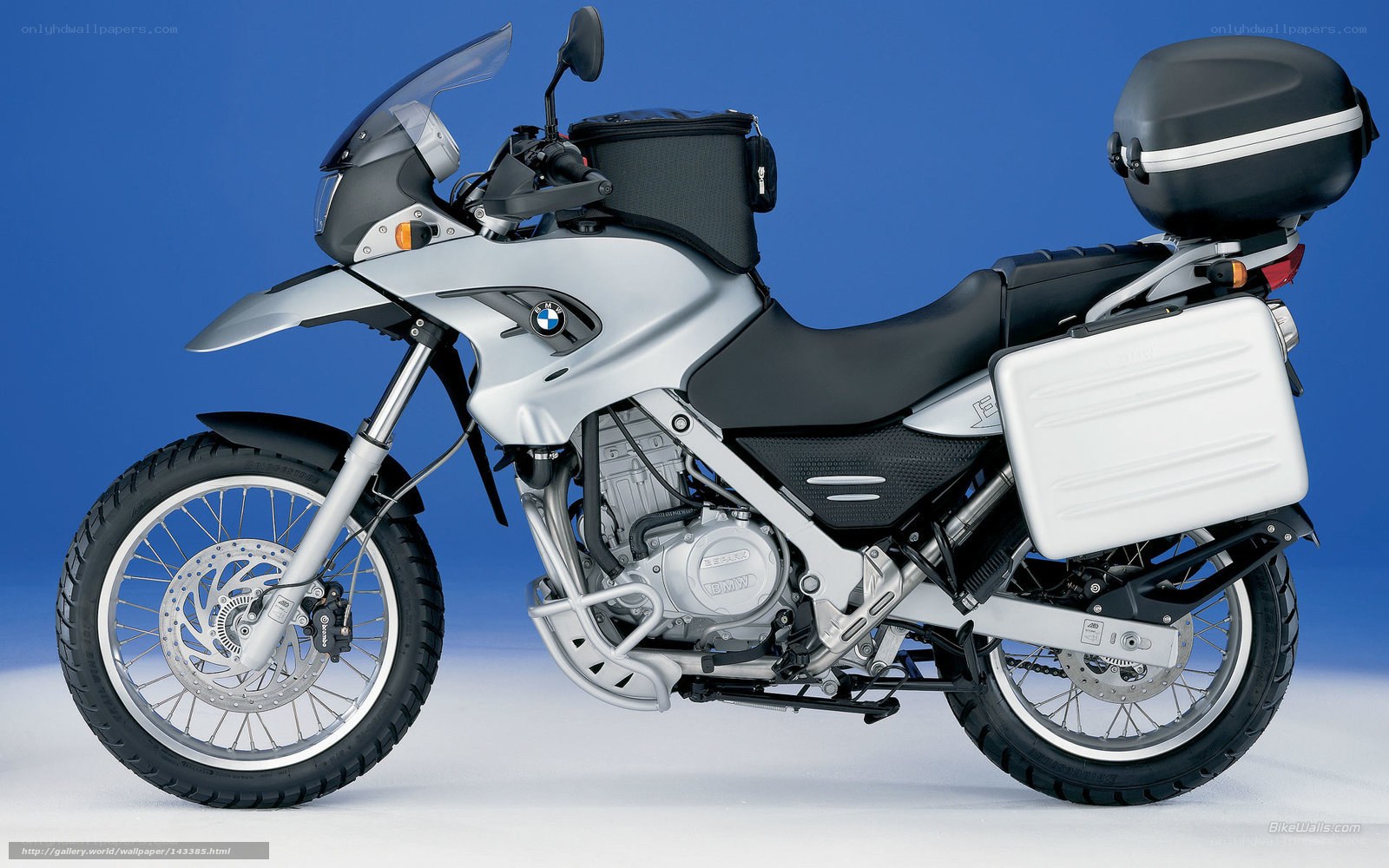 silver bmw adventure motorcycle