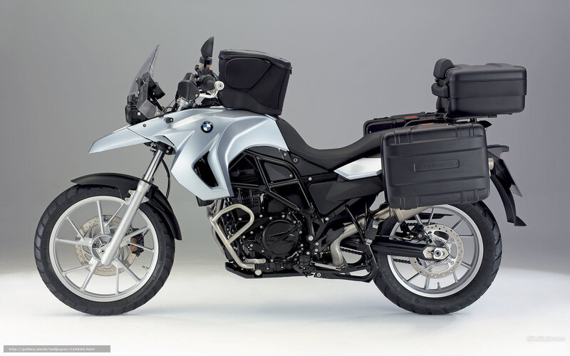 Silver BMW Adventure Motorcycle — Neutral