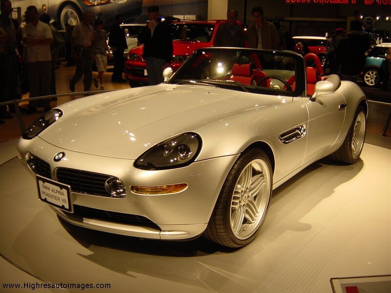 Silver BMW Alpina Roadster V8