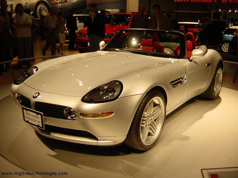 Silver BMW Alpina Roadster V8