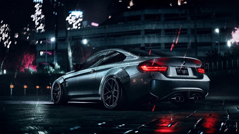 Silver BMW Car — Black, Dramatic