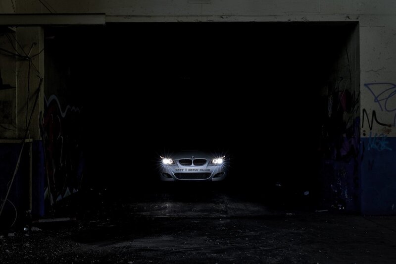 Silver BMW Car — Black