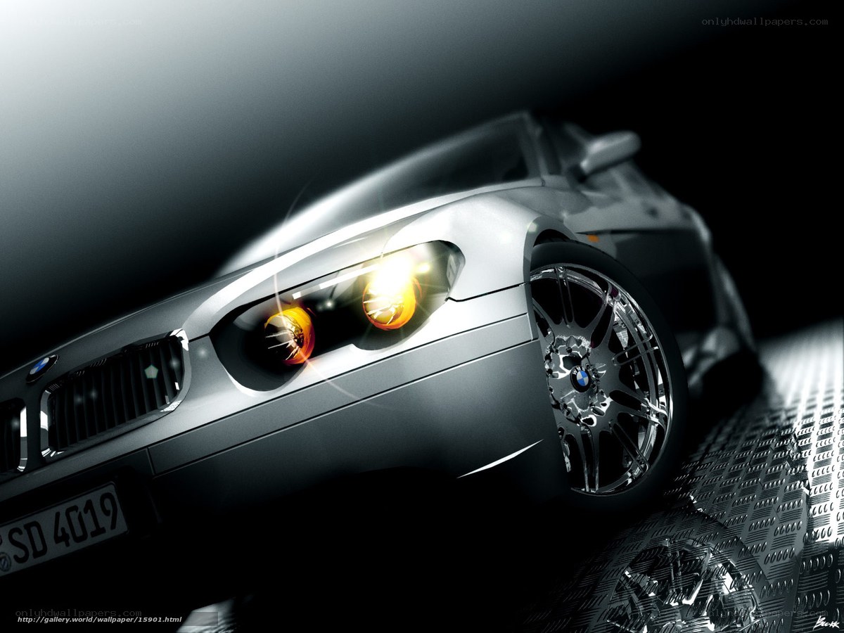 silver bmw car front view