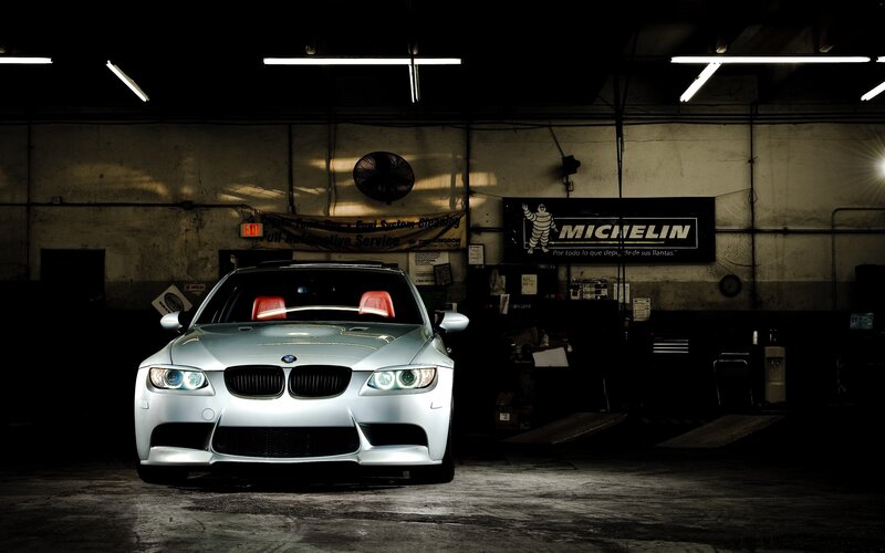 Silver BMW Car — Gray, Dramatic, Night, Photograph