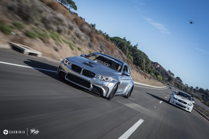 Silver BMW Car on Road