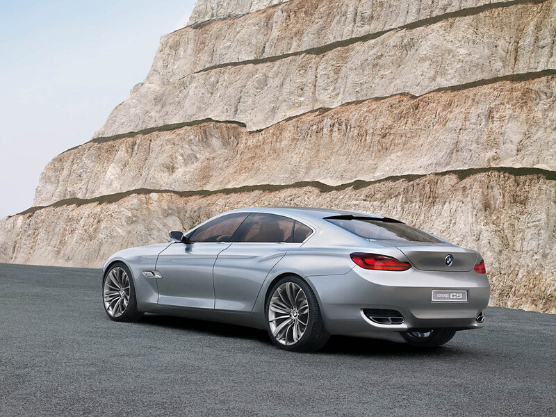 Silver BMW Concept Car — Dramatic, Afternoon, Photograph, Cliff, Road