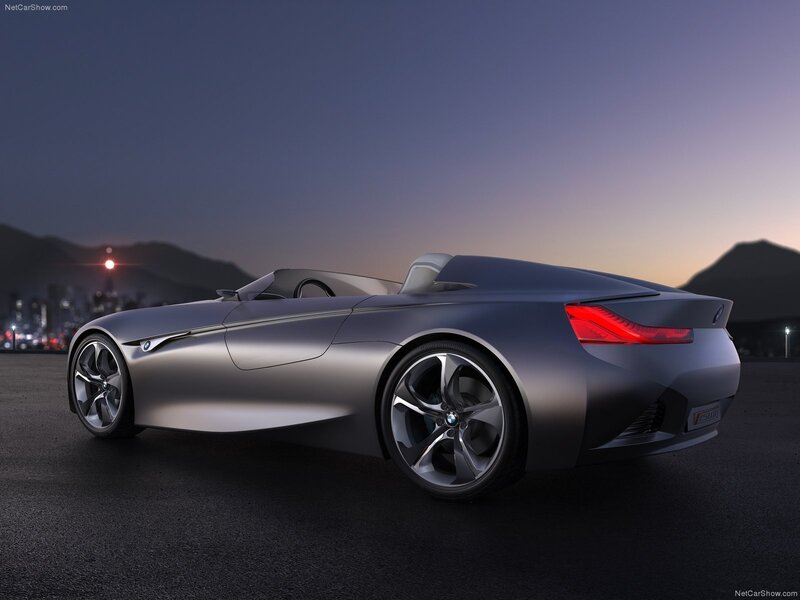 Silver BMW Concept Car — Gray, Dramatic, Sunset