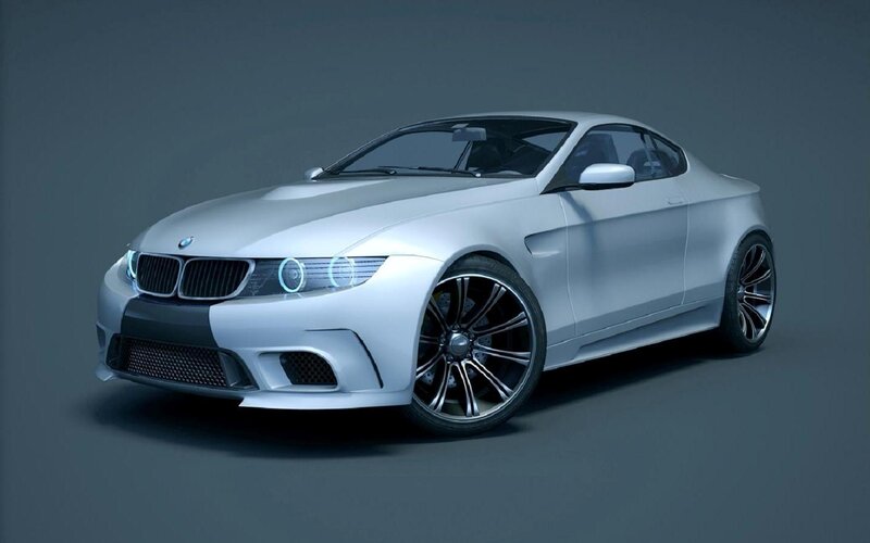 Silver BMW Concept Car — Gray, Dramatic