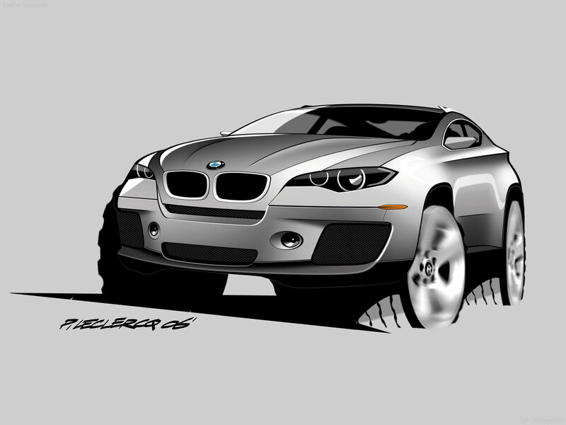 Silver BMW Concept Car — Gray, Dynamic