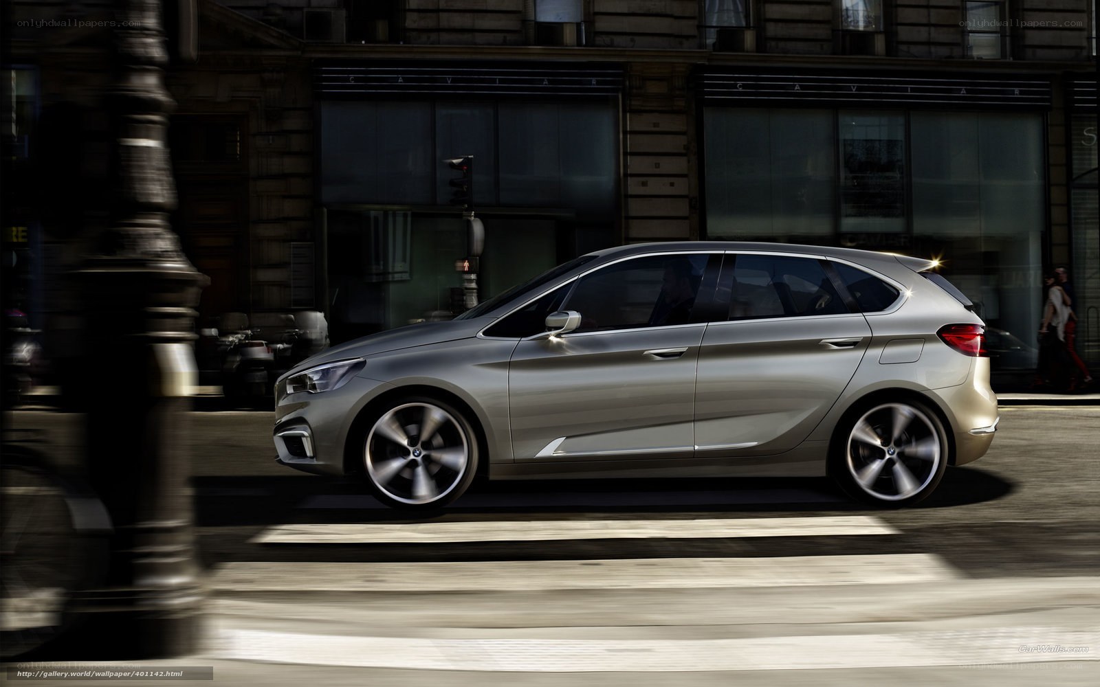 Silver BMW Concept Car in City