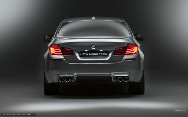 Silver BMW Concept M5 — Gray, Dramatic, Photograph