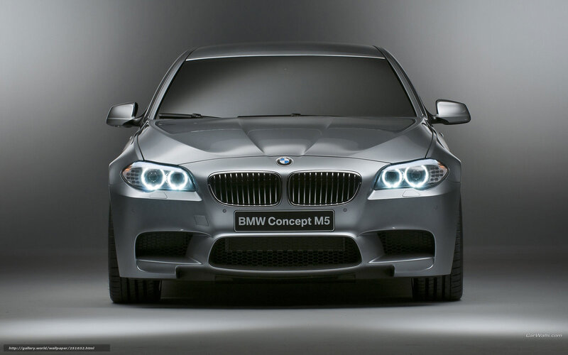 Silver BMW Concept M5 — Gray, Dramatic