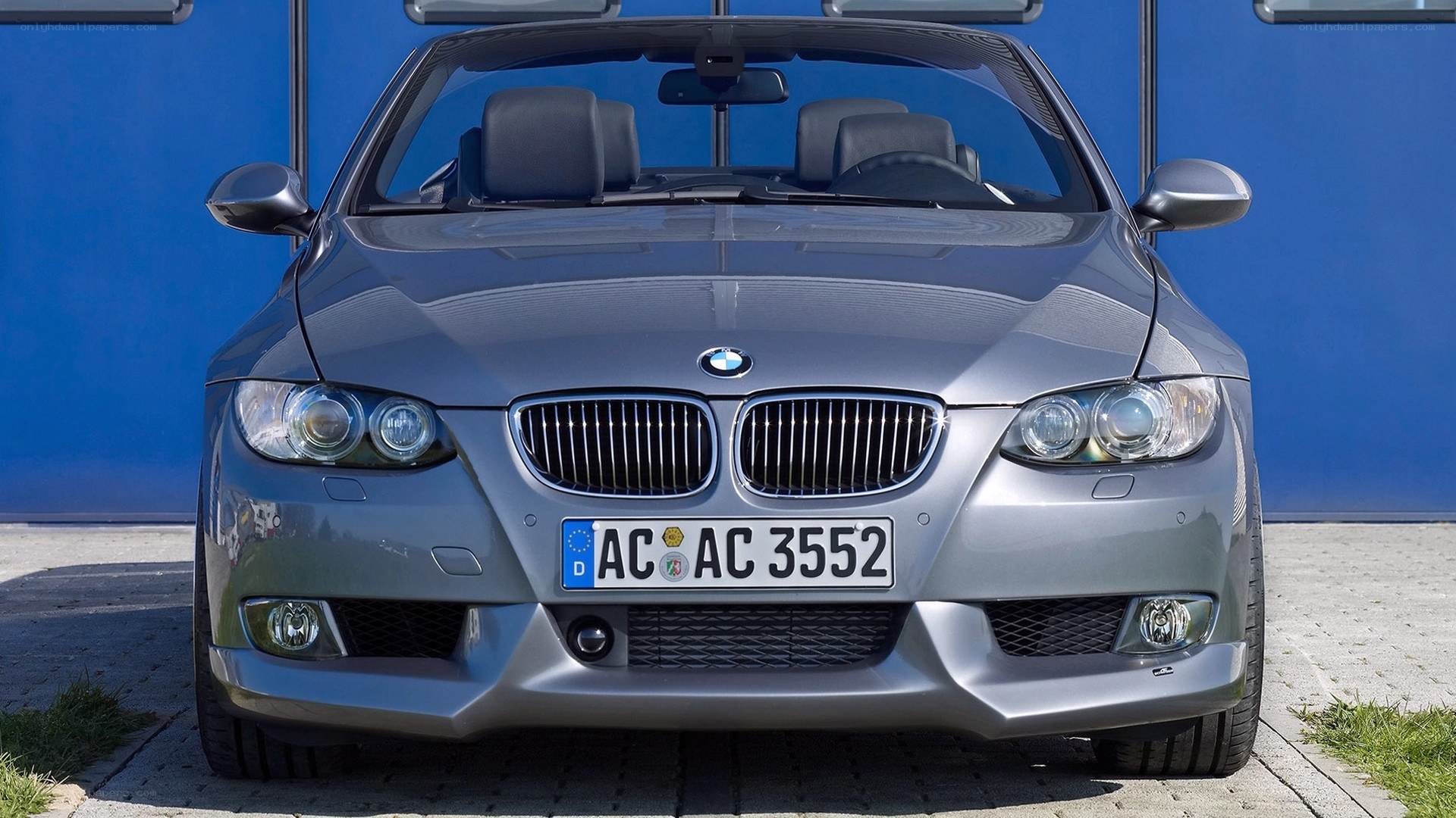 silver bmw convertible car