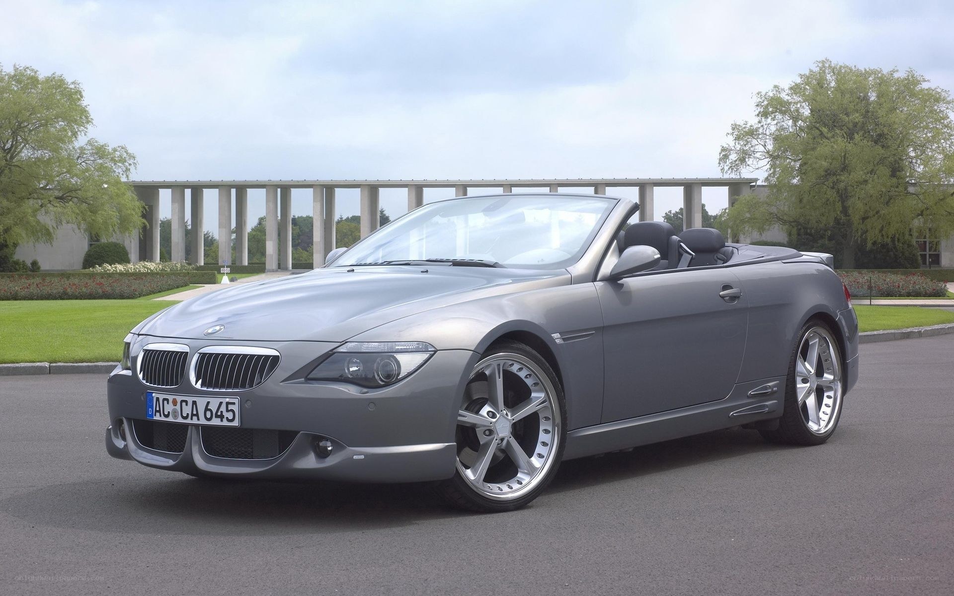 silver bmw convertible car