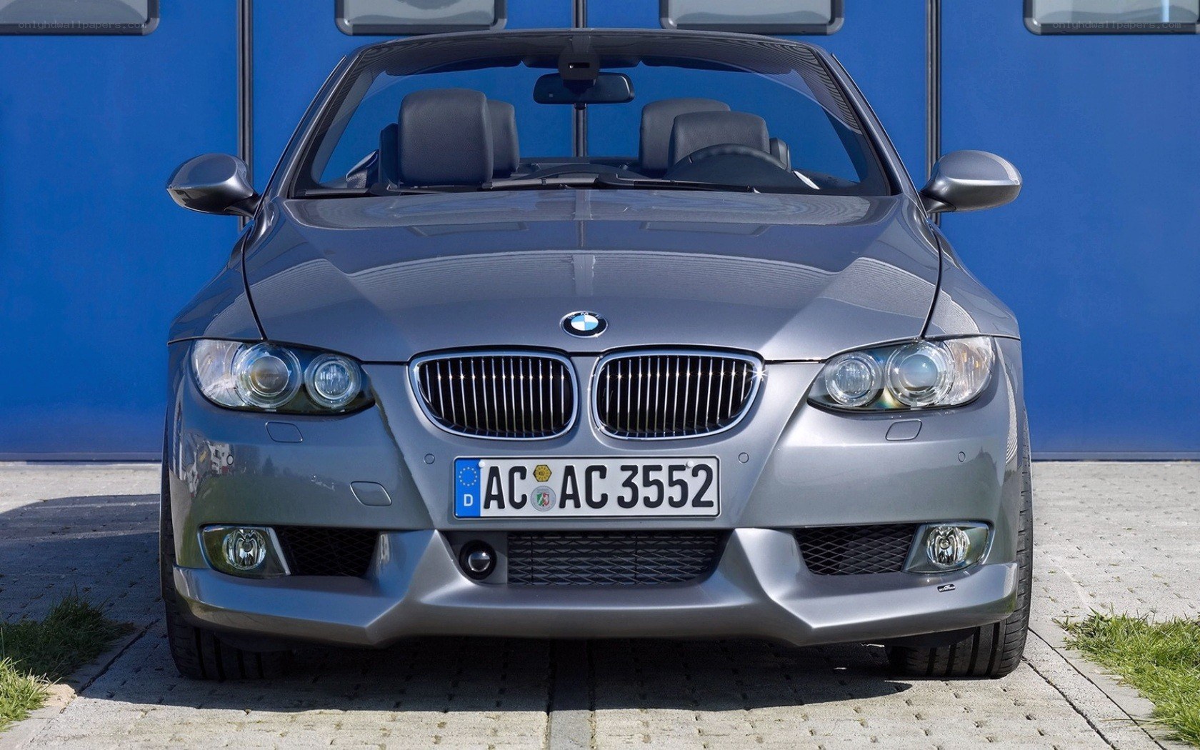 silver bmw convertible car