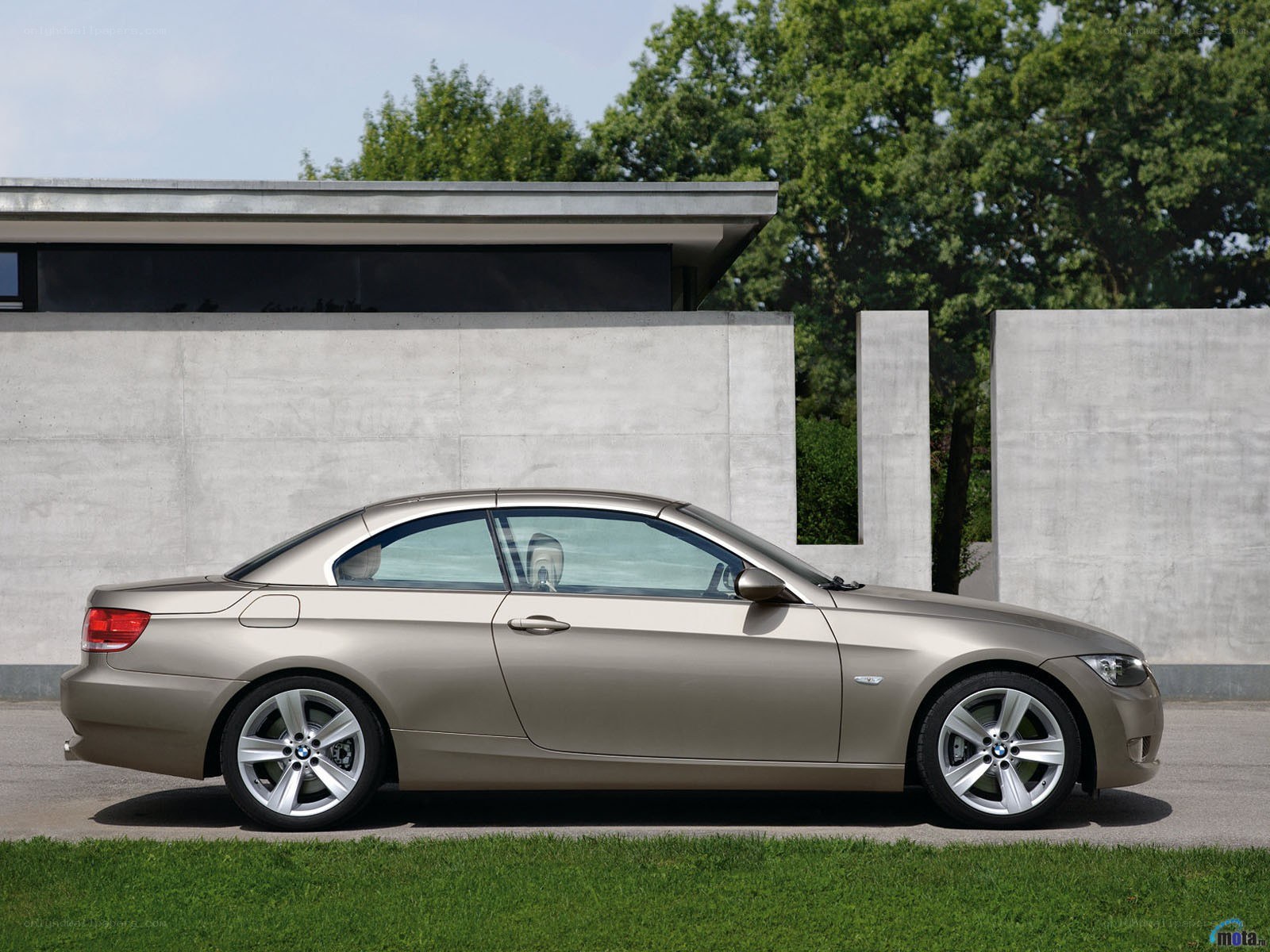 silver bmw convertible car