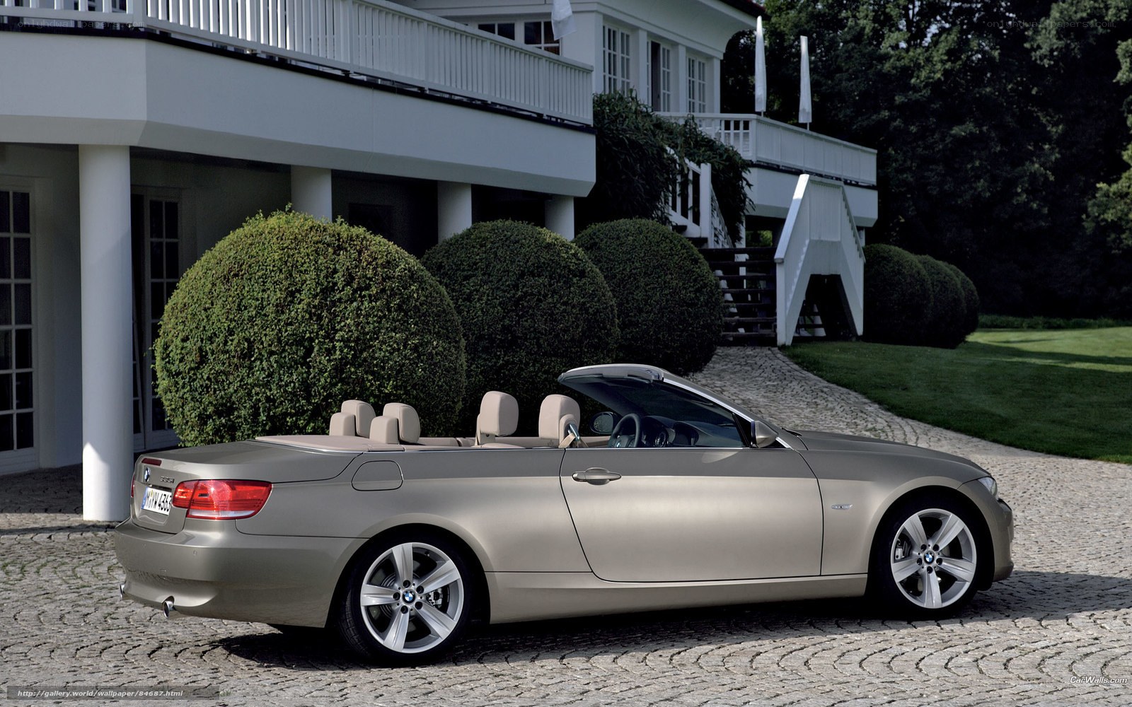 silver bmw convertible parked