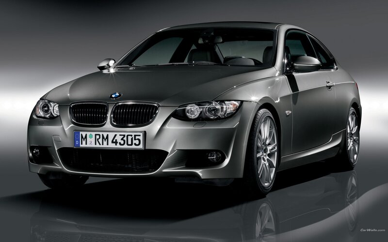silver bmw coupe car