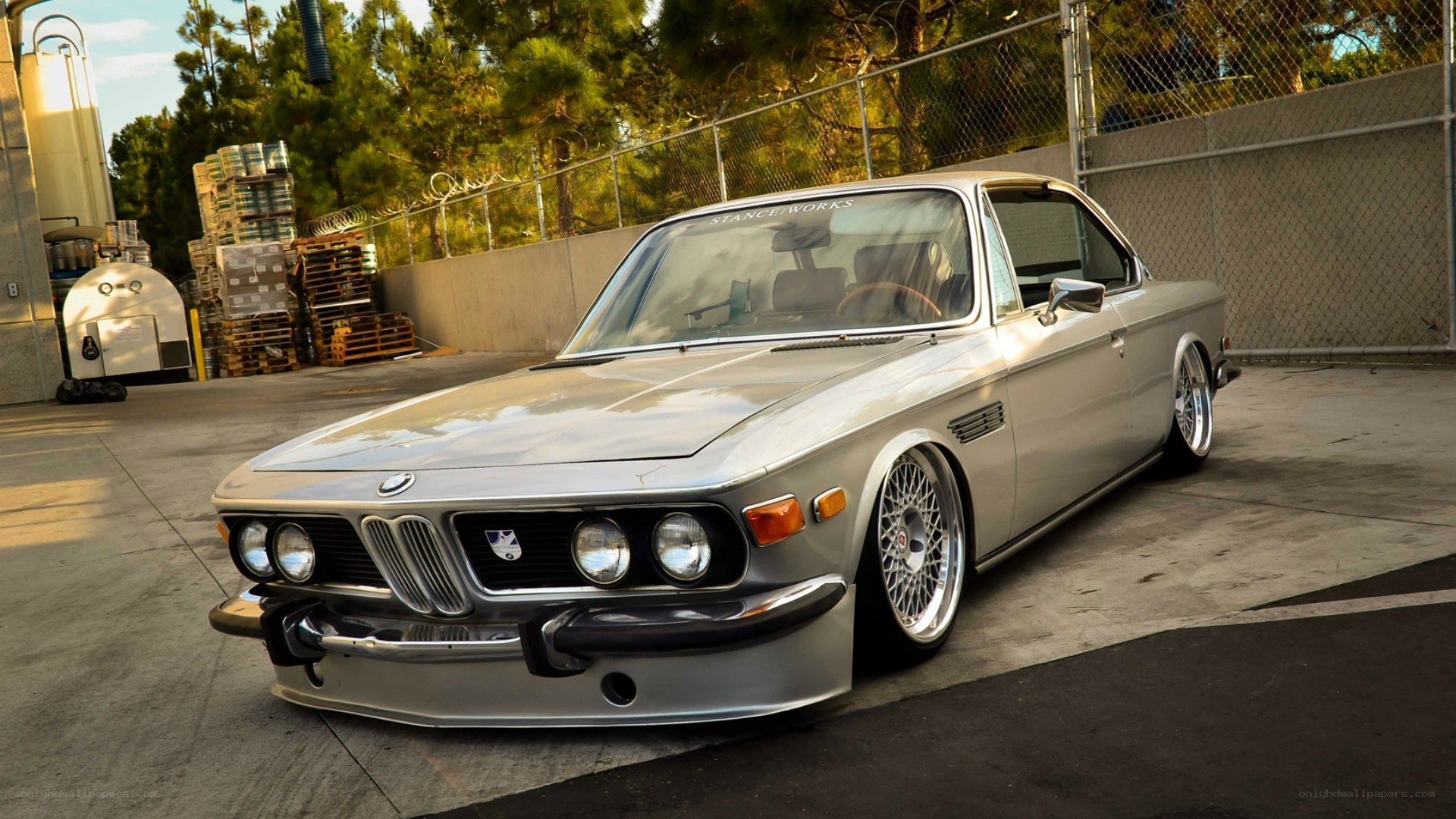 silver bmw coupe car
