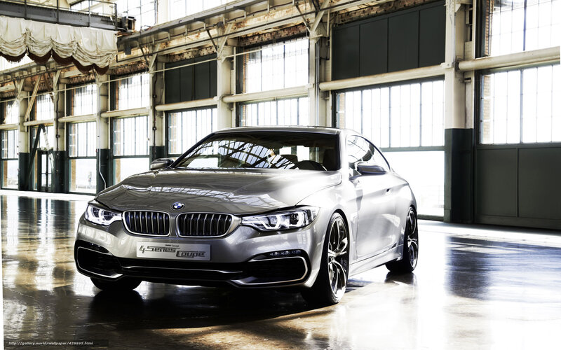 Silver BMW Coupe — Dramatic, Photograph, Car, Factory