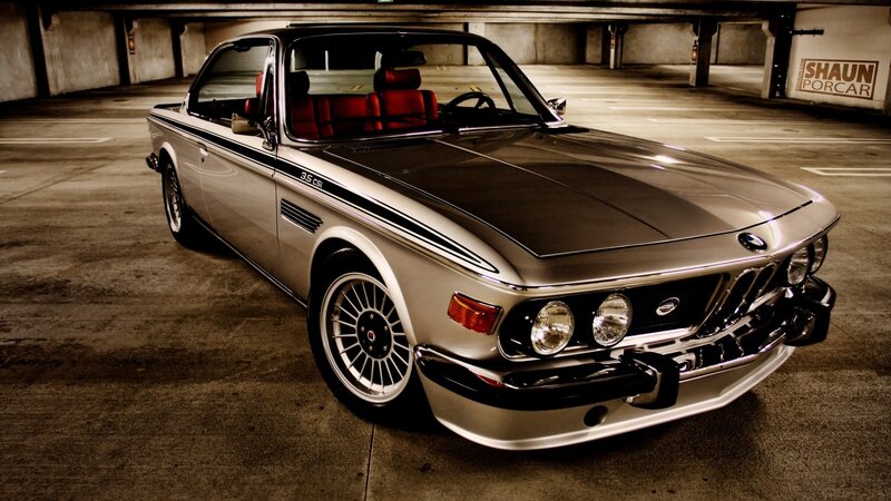 Silver Bmw Coupe — Dramatic, Photograph, Red Interior