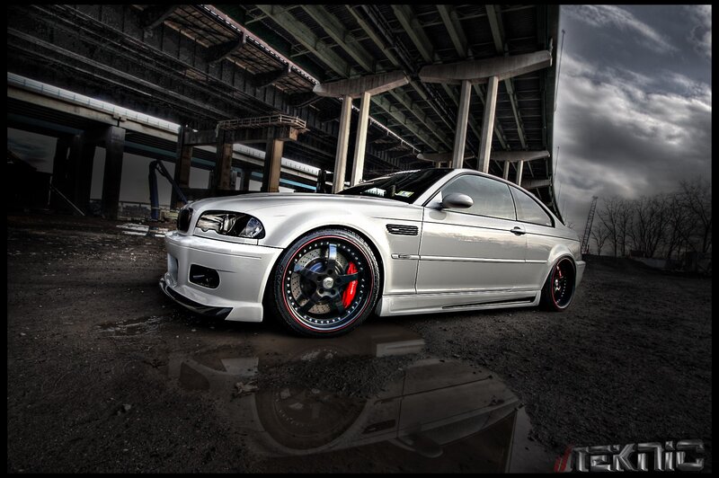Silver BMW Coupe — Gray, Dramatic, Night
