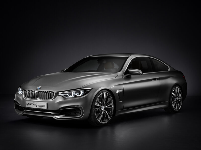 Silver BMW Coupe — Gray, Dramatic, Photograph, Car, Headlights
