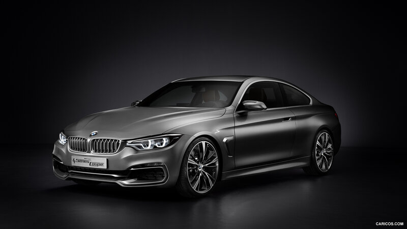 Silver BMW Coupe — Gray, Dramatic, Photograph, Car, Headlights, Wheels