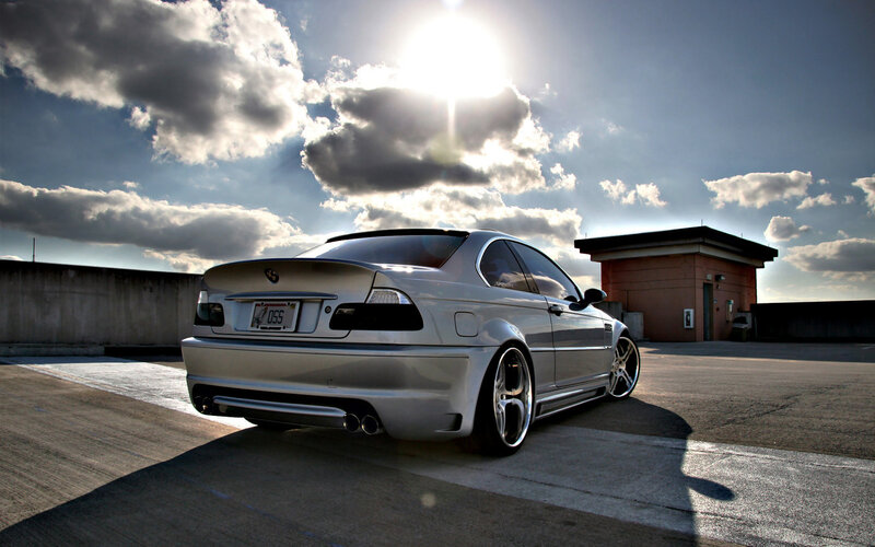 Silver BMW Coupe — Gray, Dramatic