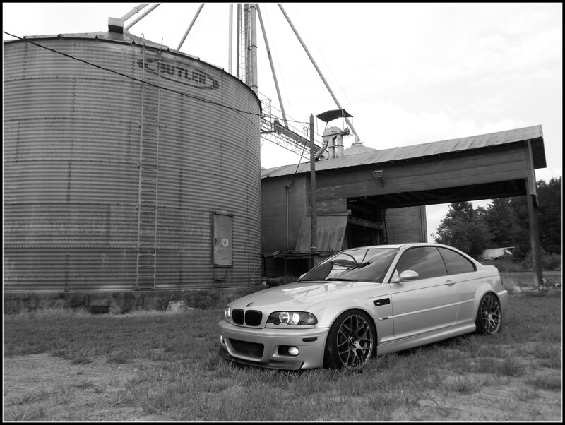 Silver BMW Coupe — Gray, Rural