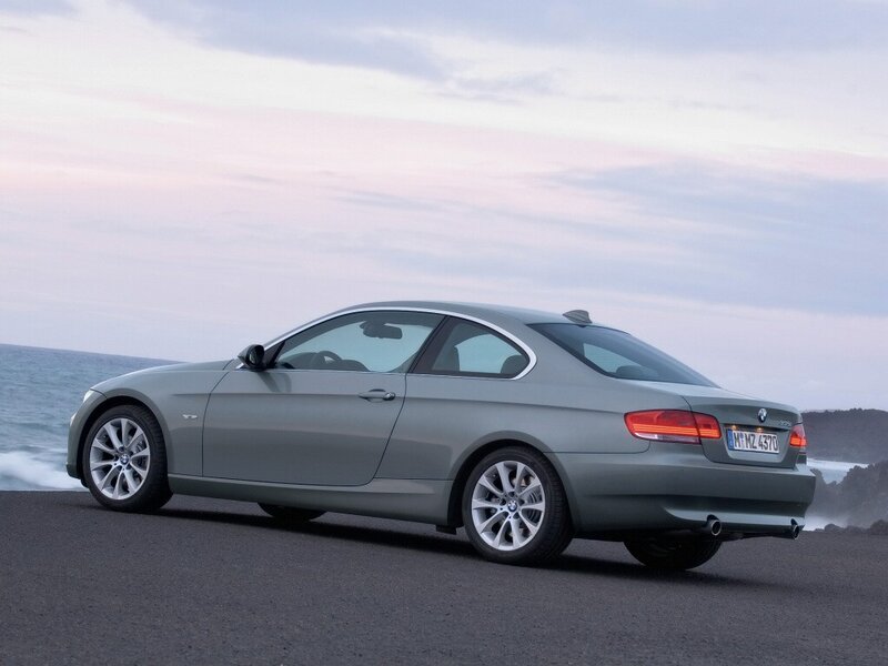 Silver BMW Coupe — Gray, Serene, Sunset, Photograph, Ocean