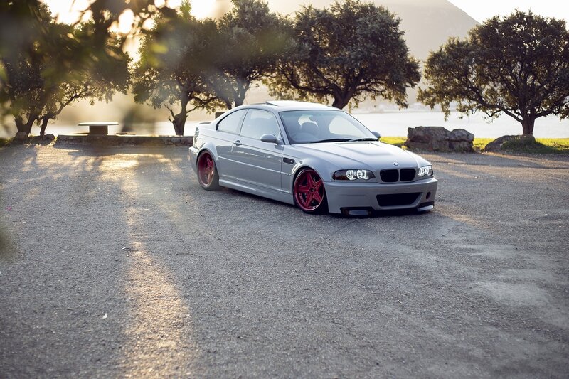 Silver BMW Coupe — Gray, Serene, Sunset, Photograph