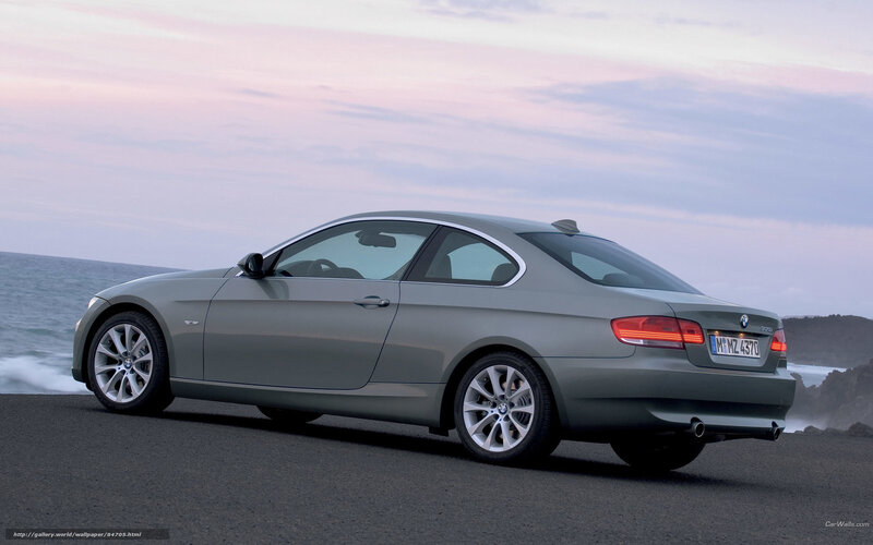 Silver BMW Coupe — Gray, Serene, Sunset