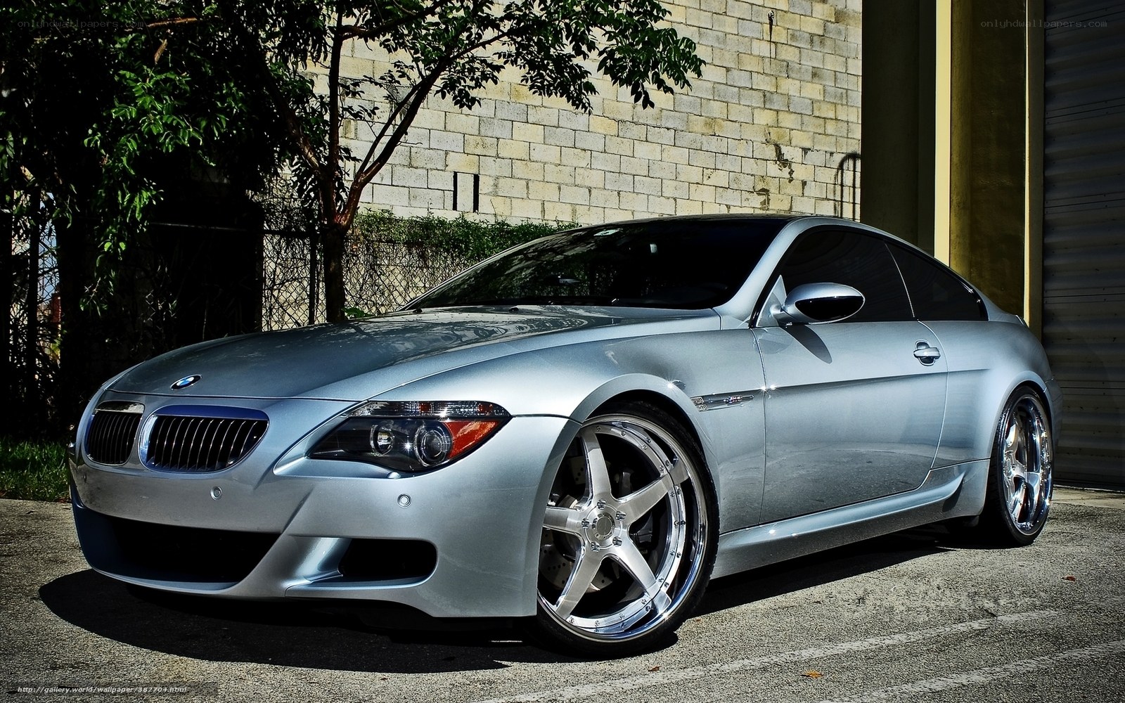silver bmw coupe parked