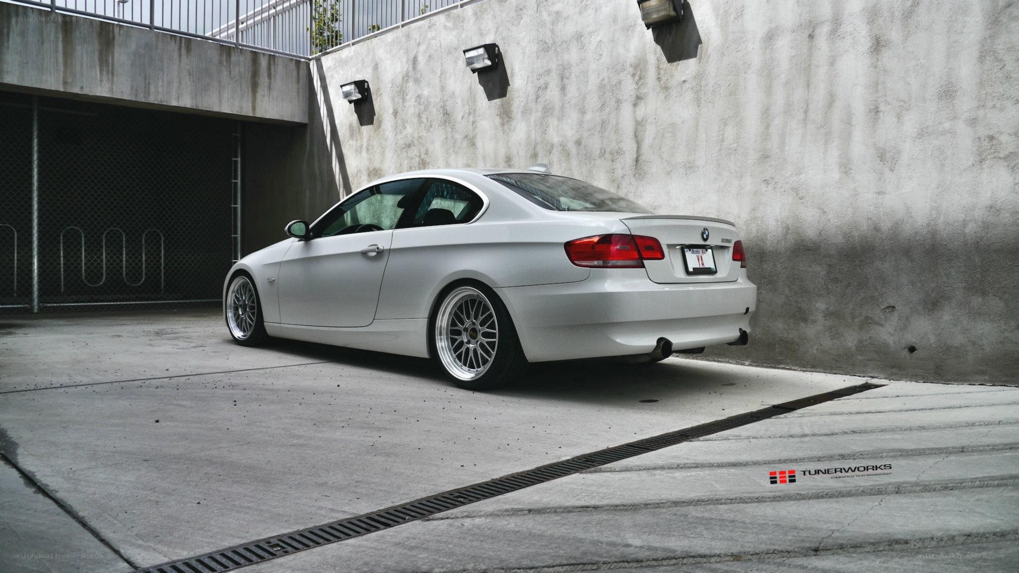 silver bmw coupe parked