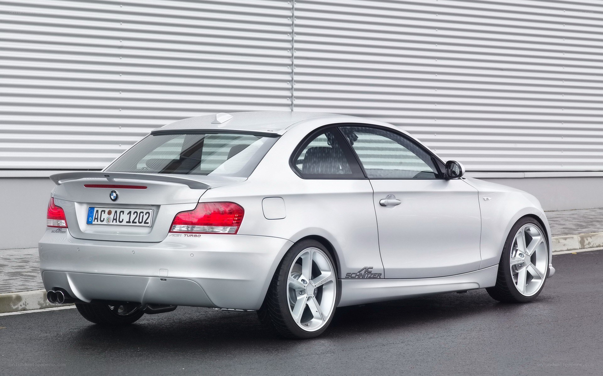 silver bmw coupe with ac schafer