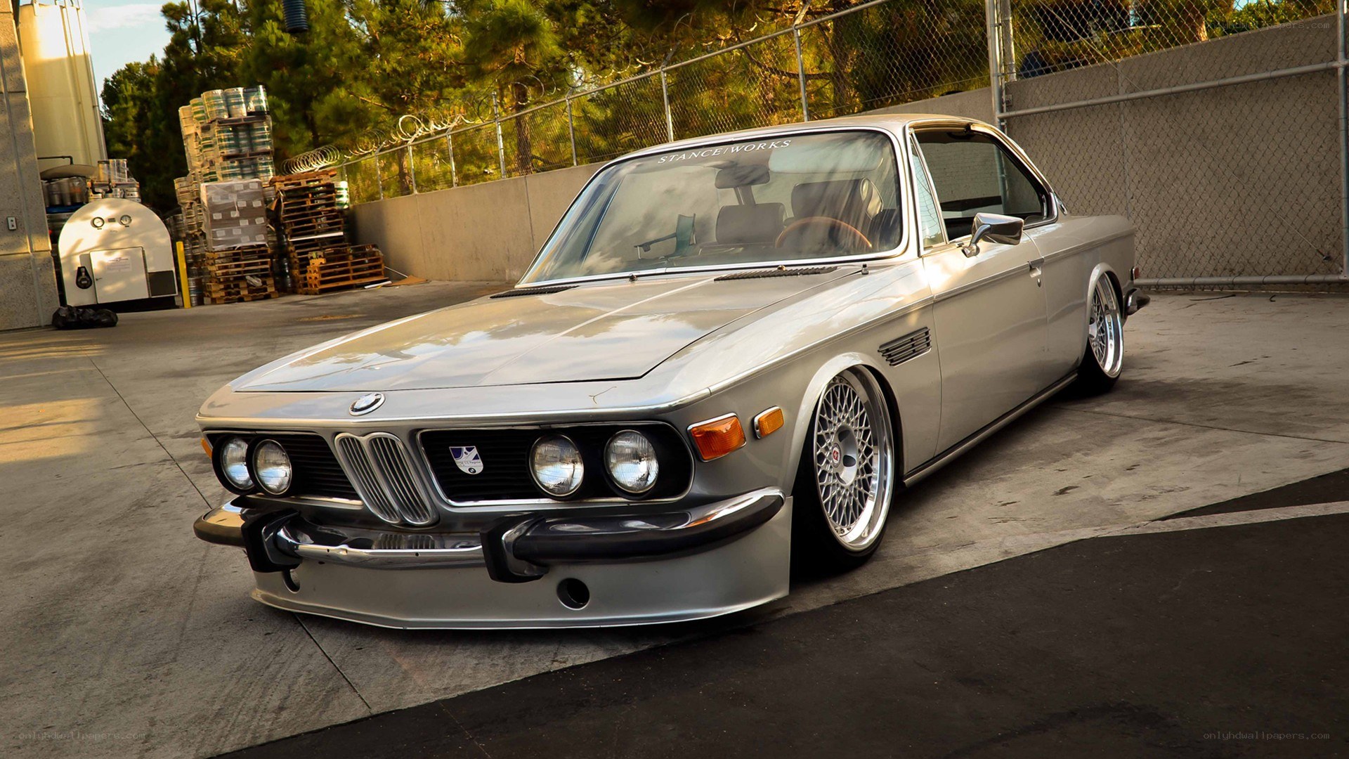 Silver BMW E3 Coupe