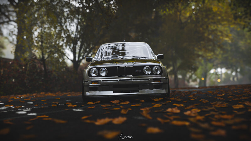 Silver Bmw E30 — Black