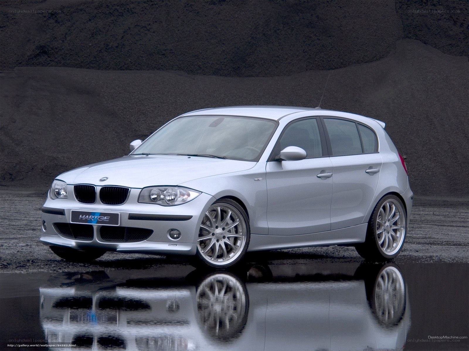 silver bmw hatchback car
